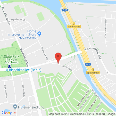 Position der Autogas-Tankstelle: Total-Tankstelle in 12359, Berlin