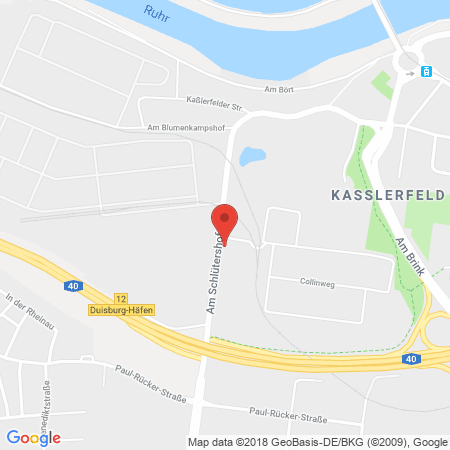 Position der Autogas-Tankstelle: Total-Tankstelle in 47059, Duisburg