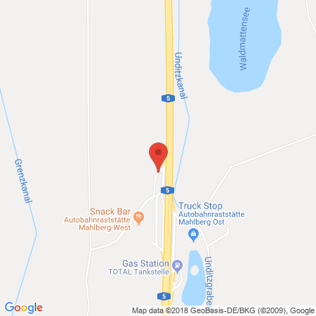 Standort der Autogas Tankstelle: BAB-Tankstelle Mahlberg West (Avia) in 77972, Mahlberg West