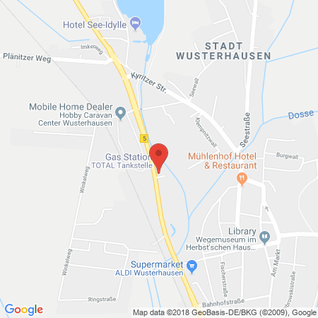 Standort der Autogas Tankstelle: Total-Tankstelle in 16868, Wusterhausen/Dosse
