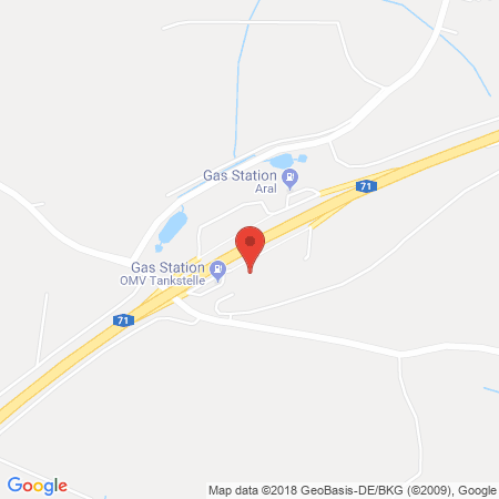 Position der Autogas-Tankstelle: BAB-Tankstelle Mellrichstädter Höhe West in 97638, Mellrichstadt