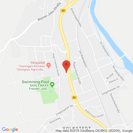 Position der Autogas-Tankstelle: Star-Tankstelle in 07407, Rudolstadt