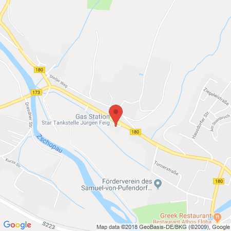 Standort der Autogas Tankstelle: Star-Tankstelle in 09557, Flöha