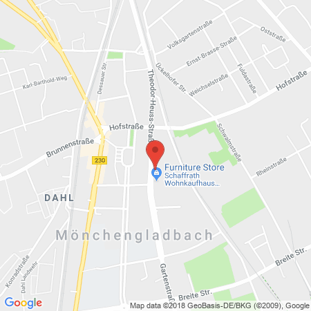 Position der Autogas-Tankstelle: Star-Tankstelle in 41065, Mönchengladbach
