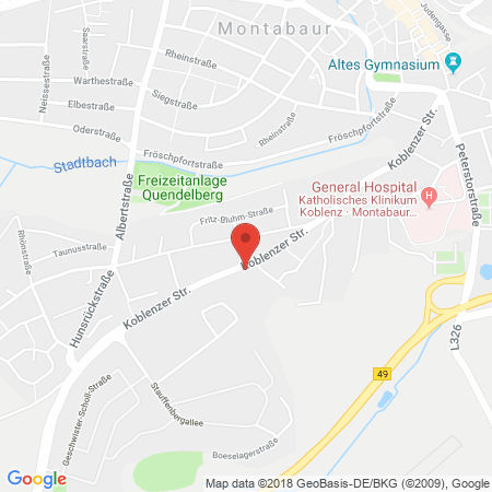 Position der Autogas-Tankstelle: Star-Tankstelle in 56410, Montabaur