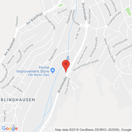 Position der Autogas-Tankstelle: Star-Tankstelle in 57462, Olpe