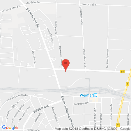 Position der Autogas-Tankstelle: Star-Tankstelle in 99427, Weimar