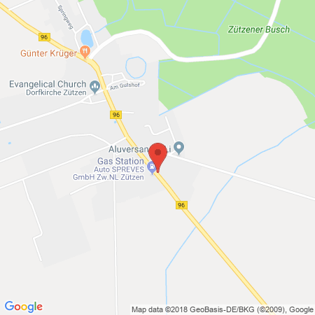 Standort der Autogas Tankstelle: Auto Spreves GmbH in 15938, Zützen