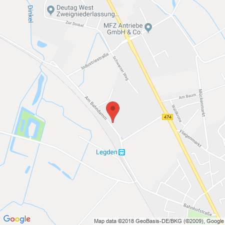 Position der Autogas-Tankstelle: Raiffeisen-legden in 48739, Legden