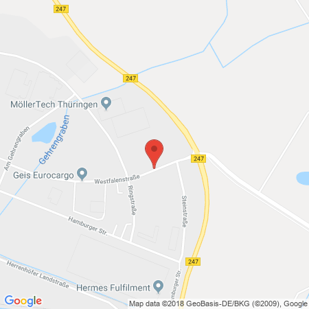 Position der Autogas-Tankstelle: Shell Station in 99885, Ohrdruf