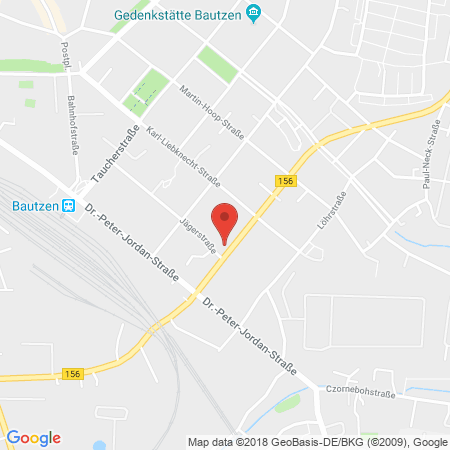 Position der Autogas-Tankstelle: JET Tankstelle in 02625, Bautzen