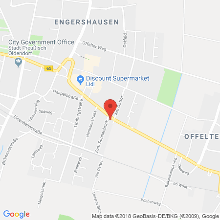 Position der Autogas-Tankstelle: Tankstelle Preußisch Oldendorf in 32361, Preußisch Oldendorf