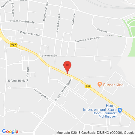 Position der Autogas-Tankstelle: FAHA-Kraftfahrzeug- und Service Gmb Hyundai-Vertragshändler in 99974, Mühlhausen