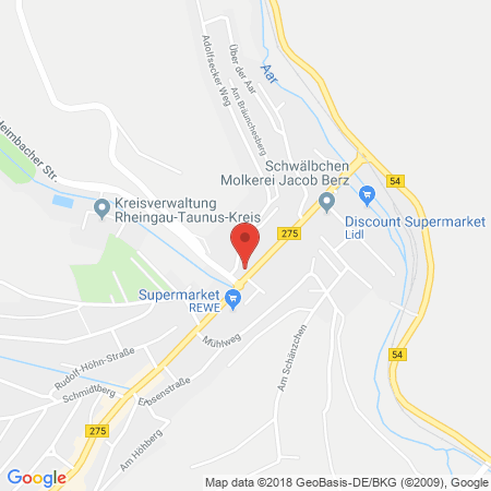 Position der Autogas-Tankstelle: Shell Tankstelle in 65307, Bad Schwalbach