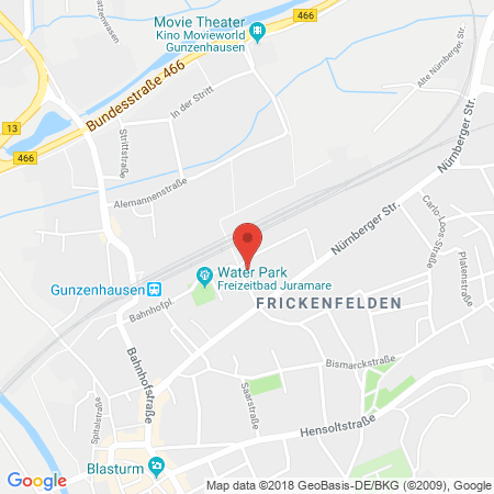 Standort der Tankstelle: BayWa Tankstelle in 91710, Gunzenhausen