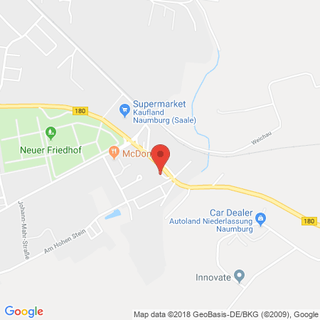 Position der Autogas-Tankstelle: Esso Tankstelle in 06618, Naumburg
