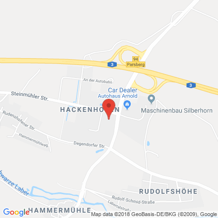 Position der Autogas-Tankstelle: Esso Tankstelle in 92331, Parsberg