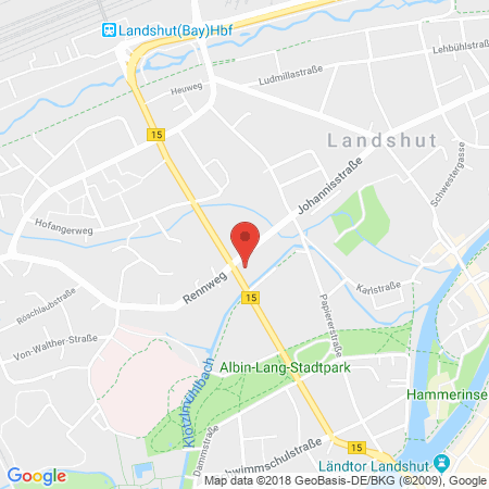 Position der Autogas-Tankstelle: OMV Tankstelle in 84034, Landshut