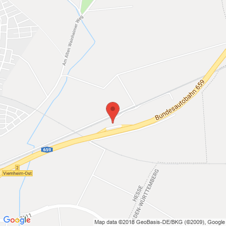 Position der Autogas-Tankstelle: Aral Tankstelle in 68519, Viernheim