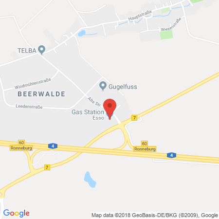 Position der Autogas-Tankstelle: Esso Tankstelle in 04626, Loebichau