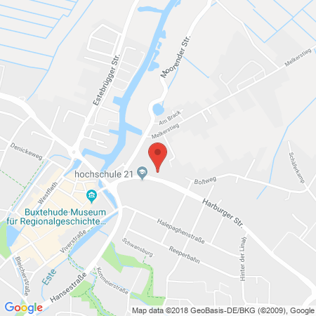 Position der Autogas-Tankstelle: Shell Tankstelle in 21614, Buxtehude
