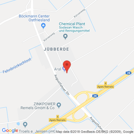 Standort der Tankstelle: ARAL Tankstelle in 26670, Uplengen-Jübberde