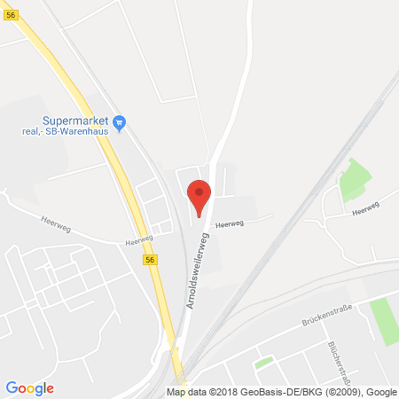 Position der Autogas-Tankstelle: Supermarkt-tankstelle Am Real,- Markt Dueren Heerweg 99 in 52353, Dueren