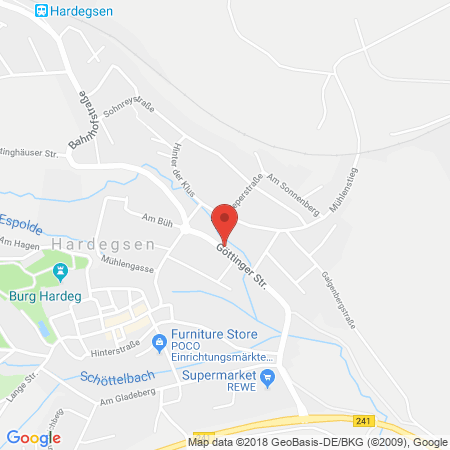 Position der Autogas-Tankstelle: Vr-bank In Südniedersachsen Eg in 37181, Hardegsen