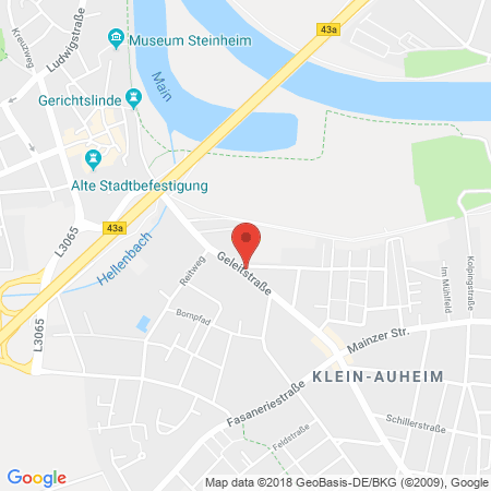 Position der Autogas-Tankstelle: Star Tankstelle in 63456, Hanau Klein Auheim