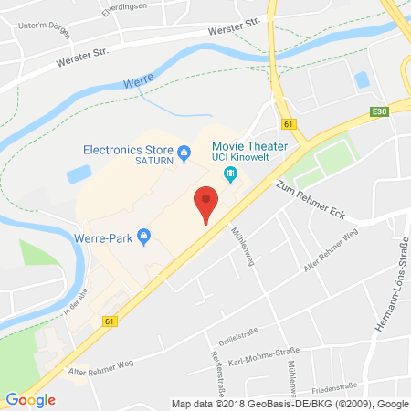Position der Autogas-Tankstelle: Shell Tankstelle in 32547, Bad Oeynhausen