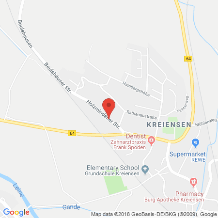 Position der Autogas-Tankstelle: Tas Kreiensen in 37574, Kreiensen