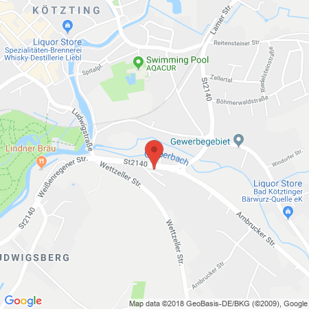 Standort der Autogas Tankstelle: ARAL Tank- und Waschcenter Wanninger in 93444, Kötzting