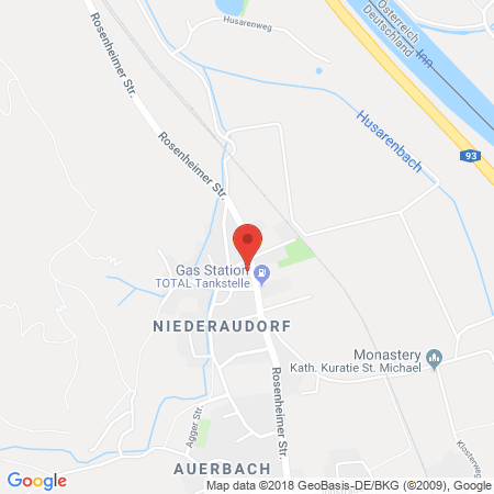 Position der Autogas-Tankstelle: Total Niederaudorf in 83080, Niederaudorf