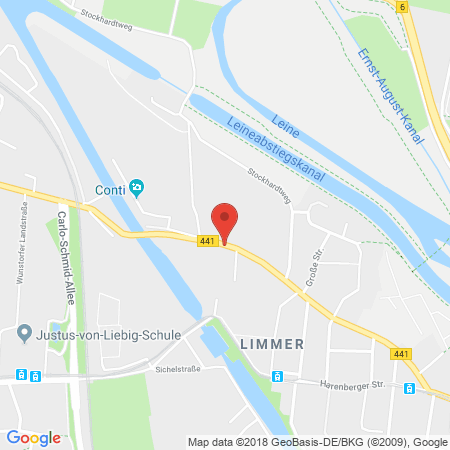 Position der Autogas-Tankstelle: Autohaus und Rollercenter Steinfeld GmbH in 30453, Hannover/Limmer