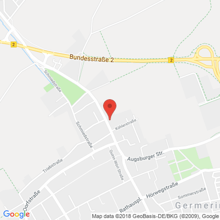 Position der Autogas-Tankstelle: Tankcenter Germering in 82110, Germering