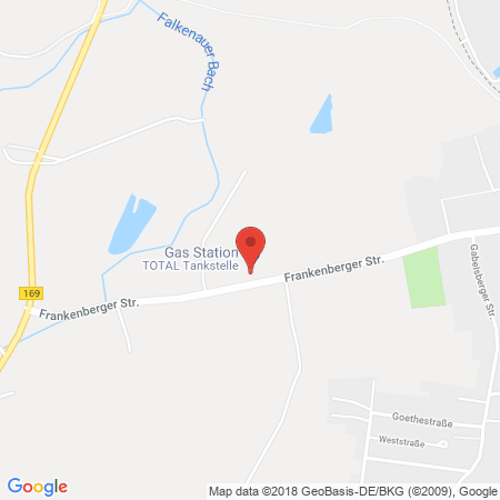 Position der Autogas-Tankstelle: Total Hainichen in 09661, Hainichen