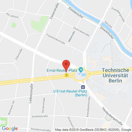 Position der Autogas-Tankstelle: Aral Tankstelle in 10625, Berlin
