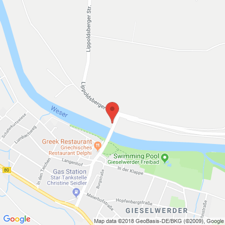 Position der Autogas-Tankstelle: Star Tankstelle in 34399, Oberweser