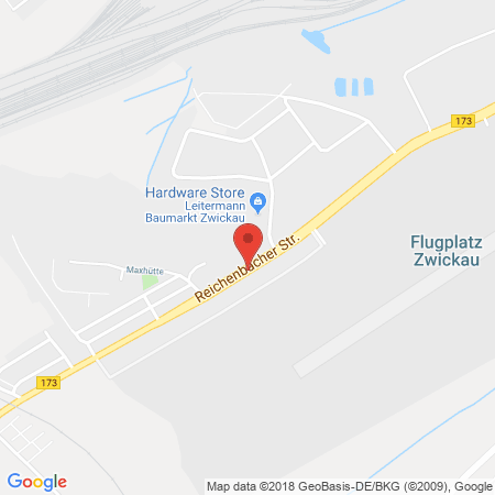 Position der Autogas-Tankstelle: Weidlichs Autovermietung und -vertrieb in 08056, Zwickau