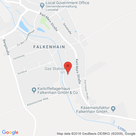 Position der Autogas-Tankstelle: GO Tankstelle in 04808, Falkenhain