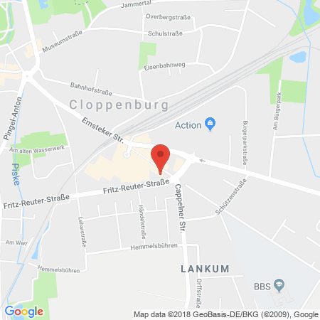 Position der Autogas-Tankstelle: Rwg Bissel-halenhorst Eg in 49661, Cloppenburg