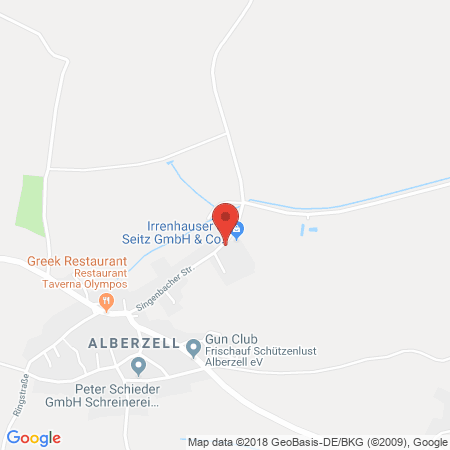 Position der Autogas-Tankstelle: Seitz Tankstelle Alberzell in 85302, Alberzell