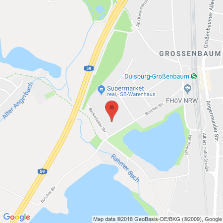 Position der Autogas-Tankstelle: Real Tankstelle Duisburg in 47269, Duisburg
