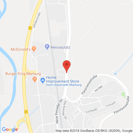 Position der Autogas-Tankstelle: JET Tankstelle in 35039, Marburg