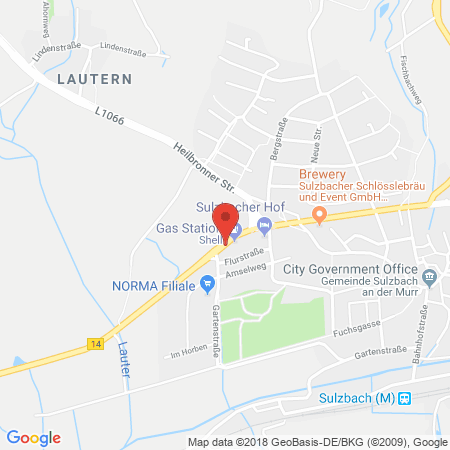 Position der Autogas-Tankstelle: Shell Tankstelle in 71560, Sulzbach