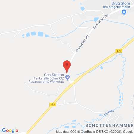 Standort der Autogas Tankstelle: bft Tankstelle Böhm in 95119, Naila