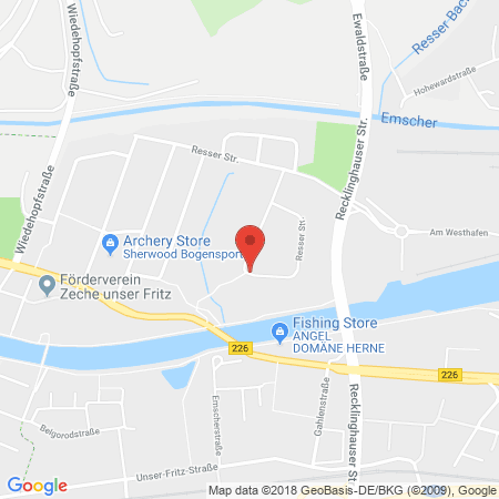 Position der Autogas-Tankstelle: Campingsalon ZimmerMann in 44653, Herne