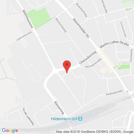 Position der Autogas-Tankstelle: Supermarkt-tankstelle Am Real,- Markt Hildesheim Cheruskerring 2 in 31137, Hildesheim