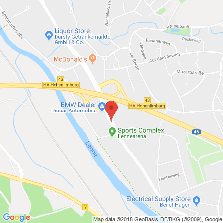 Position der Autogas-Tankstelle: Orosol Tankstelle Jeschio in 58119, Hagen