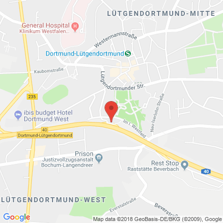 Position der Autogas-Tankstelle: Aral Tankstelle in 44388, Dortmund